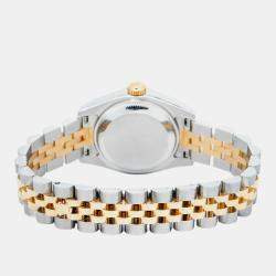 Rolex Datejust 179173 Automatic Cream 18K Yellow Gold Women's Wristwatch 26 mm