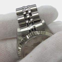 Pre Owned Rolex Datejust 79174 Automatic White 18k White Gold Stainless Steel Women's Wristwatch 26 mm