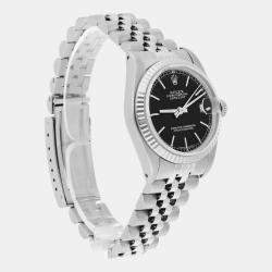 Pre Owned Rolex Datejust 68274 Automatic Black Stainless Steel Women's Wristwatch 31 mm