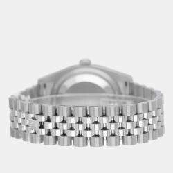 Pre Owned Rolex Datejust 116234 Automatic Silver 18k White Gold Women's Wristwatch 36 mm