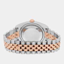 Pre Owned Rolex Datejust 116231 Automatic White 18k Rose Gold Stainless Steel  Women's Wristwatch 36 mm