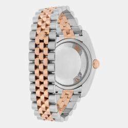 Pre Owned Rolex Datejust 116231 Automatic White 18k Rose Gold Stainless Steel  Women's Wristwatch 36 mm