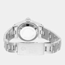 Pre Owned Rolex Oyster Perpetual Date 69160 Automatic Silver Stainless Steel Women's Wristwatch 26 mm
