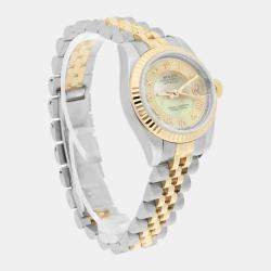 Pre Owned Rolex Datejust 179173 Automatic MOP 18K Yellow Gold Stainless Steel Women's Wristwatch 26 mm