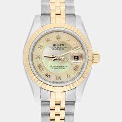 Pre Owned Rolex Datejust 179173 Automatic MOP 18K Yellow Gold Stainless Steel Women's Wristwatch 26 mm