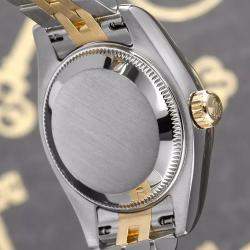 Pre Owned Rolex Datejust 179173 Automatic Black 18k Yellow Gold Stainless Steel Women's Wristwatch 26 mm