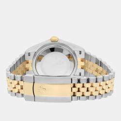 Pre Owned Rolex Datejust 126233 Automatic White 18k Yellow Gold Stainless Steel Women's Wristwatch 36 mm
