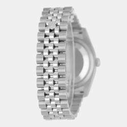Pre Owned Rolex Datejust 116234 Automatic Blue 18k White Gold Stainless Steel Women's Wristwatch 36 mm