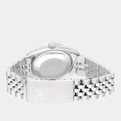 Pre Owned Rolex Datejust 68274 Automatic Silver 18k White Gold Stainless Steel Women's Wristwatch 31 mm