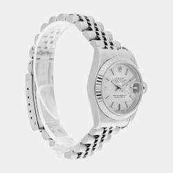 Pre Owned Rolex Datejust 69174 Automatic Silver Stainless Steel Women's Wristwatch 26 mm