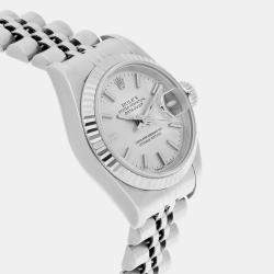 Pre Owned Rolex Datejust 69174 Automatic Silver Stainless Steel Women's Wristwatch 26 mm