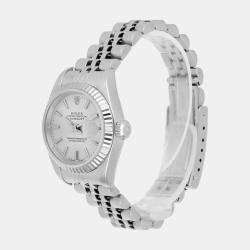 Pre Owned Rolex Datejust 69174 Automatic Silver Stainless Steel Women's Wristwatch 26 mm