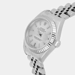 Pre Owned Rolex Datejust 69174 Automatic Silver Stainless Steel Women's Wristwatch 26 mm