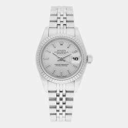 Pre Owned Rolex Datejust 69174 Automatic Silver Stainless Steel Women's Wristwatch 26 mm