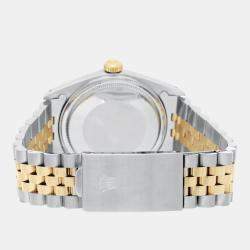 Pre Owned Rolex Datejust 16013 Automatic Champagne 18k Yellow Gold Stainless Steel Women's Wristwatch 36 mm