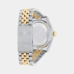 Pre Owned Rolex Datejust 16013 Automatic Champagne 18k Yellow Gold Stainless Steel Women's Wristwatch 36 mm