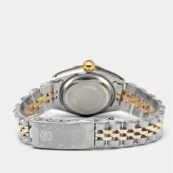 Pre Owned Rolex Datejust 69173 Champagne Dial Diamond 18K Yellow Gold Stainless Steel Women's Wristwatch 26 mm
