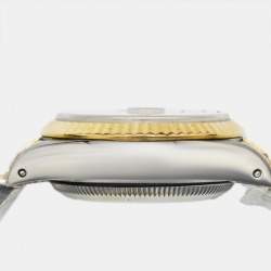 Pre Owned Rolex Datejust 69173 Champagne Dial Diamond 18K Yellow Gold Stainless Steel Women's Wristwatch 26 mm