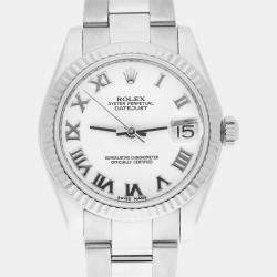 Pre Owned Rolex Datejust 178274 Automatic White Stainless Steel Women's Wristwatch 31 mm