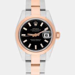 مملوكة مسبقًا Rolex Datejust 179161 Automatic Stainless Steel 18K Rose Gold Women's Wristwatch 26 mm