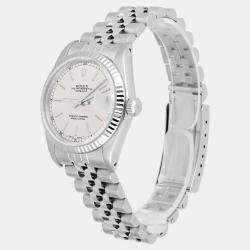 Pre Owned Rolex Datejust 68274 Automatic Silver Stainless Steel Women's Wristwatch 31 mm
