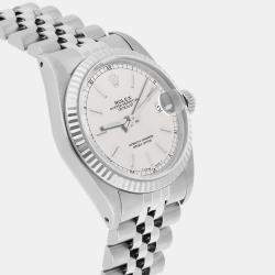 Pre Owned Rolex Datejust 68274 Automatic Silver Stainless Steel Women's Wristwatch 31 mm