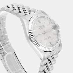 Pre Owned Rolex Datejust 68274 Automatic Silver Stainless Steel Women's Wristwatch 31 mm