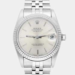 Pre Owned Rolex Datejust 68274 Automatic Silver Stainless Steel Women's Wristwatch 31 mm