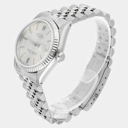 Pre Owned Rolex Datejust 68274 Automatic Silver Stainless Steel Women's Wristwatch 31 mm