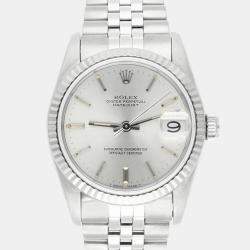 Pre Owned Rolex Datejust 68274 Automatic Silver Stainless Steel Women's Wristwatch 31 mm