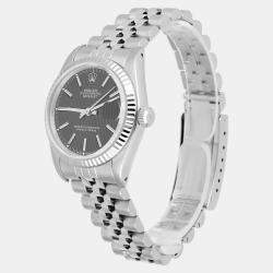 Pre Owned Rolex Datejust 68274 Automatic Grey Stainless Steel Women's Wristwatch 31 mm