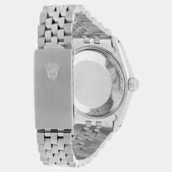 Pre Owned Rolex Datejust 68274 Automatic Grey Stainless Steel Women's Wristwatch 31 mm