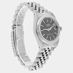 Pre Owned Rolex Datejust 68274 Automatic Grey Stainless Steel Women's Wristwatch 31 mm