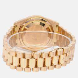 Pre Owned Rolex Day-Date 118235 Automatic Gold 18k Rose Gold Diamond Women's Wristwatch 36 mm