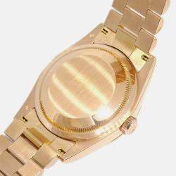 Pre Owned Rolex Day-Date 118235 Automatic Gold 18k Rose Gold Diamond Women's Wristwatch 36 mm