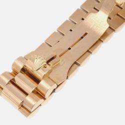 Pre Owned Rolex Day-Date 118235 Automatic Gold 18k Rose Gold Diamond Women's Wristwatch 36 mm