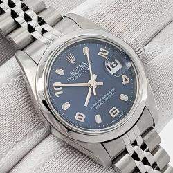 Pre Owned Rolex Datejust 79160 Automatic Blue Stainless Steel Women's Wristwatch 26 mm