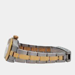 Pre Owned Rolex Datejust 69163 Automatic White 18k Yellow Gold Stainless Steel Women's Wristwatch 26 mm