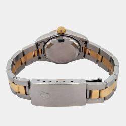 Pre Owned Rolex Datejust 69163 Automatic White 18k Yellow Gold Stainless Steel Women's Wristwatch 26 mm