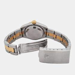 Pre Owned Rolex Datejust 69163 Automatic White 18k Yellow Gold Stainless Steel Women's Wristwatch 26 mm