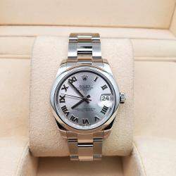 Pre Owned Rolex Datejust 178240 Automatic Silver Stainless Steel Women's Wristwatch 31 mm