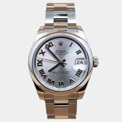 Pre Owned Rolex Datejust 178240 Automatic Silver Stainless Steel Women's Wristwatch 31 mm