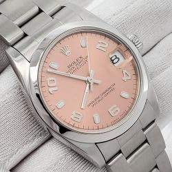 Pre Owned Rolex Datejust 78240 Automatic Salmon Stainless Steel Women's Wristwatch 31 mm