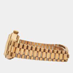 Pre Owned Rolex President Datejust 69178 Automatic Champagne Diamond 18K Yellow Gold Women's Wristwatch 26 mm