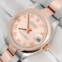 Pre Owned Rolex Datejust 178241 Automatic Pink 18K Rose Gold Stainless Steel Women’s Wristwatch 31 mm