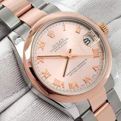 Pre Owned Rolex Datejust 178241 Automatic Pink 18K Rose Gold Stainless Steel Women’s Wristwatch 31 mm