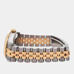 Pre Owned Rolex Datejust 178273 Automatic Champagne 18K Yellow Gold Stainless Steel Women’s Wristwatch 31 mm