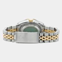 Pre Owned Rolex Datejust 69173 Champagne Dial Diamond 18k Yellow Gold Stainless Steel Women's Wristwatch 26 mm