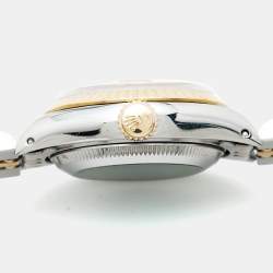 Pre Owned Rolex Datejust 69173 Champagne Dial Diamond 18k Yellow Gold Stainless Steel Women's Wristwatch 26 mm