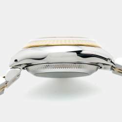 Pre Owned Rolex Datejust 69173 Champagne Dial Diamond 18k Yellow Gold Stainless Steel Women's Wristwatch 26 mm
